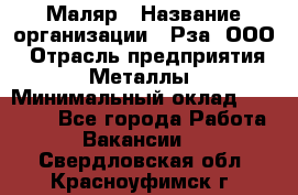 Маляр › Название организации ­ Рза, ООО › Отрасль предприятия ­ Металлы › Минимальный оклад ­ 40 000 - Все города Работа » Вакансии   . Свердловская обл.,Красноуфимск г.